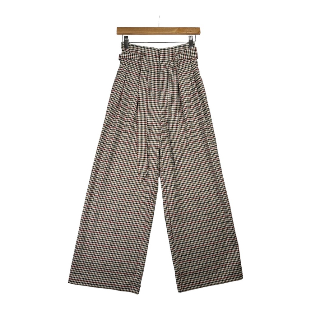 ❌️SOLD❌️ Zara Checkered High Waisted Wide Leg Pants Size XS